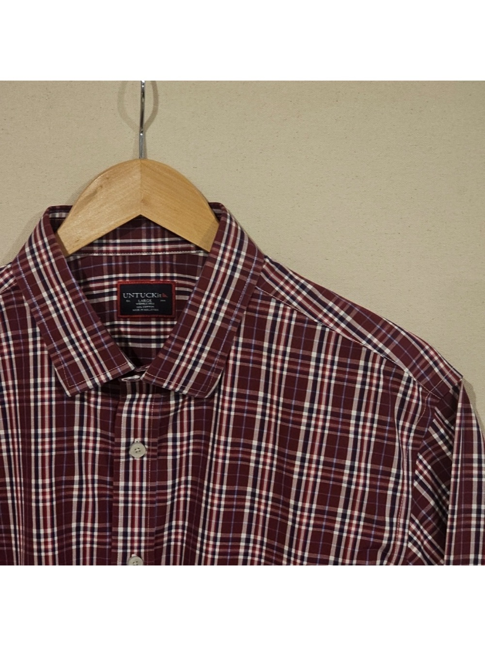 UNTUCKit Wrinkle Free Button Down L